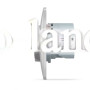 Розетка одинарная с заземлением и 2USB серебряный шелк Videx Binera 